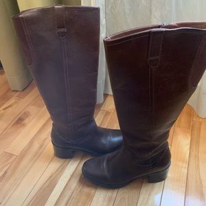Clarks brown knee high boots size 7